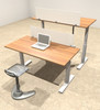 Two Persons Modern Power Height Adjustable Leg Divider Workstation, #OT-SUL-FPH1