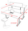Two Persons Modern Power Height Adjustable Leg Divider Workstation, #OT-SUL-FPH1