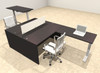 Two Persons Modern Power Height Adjustable Leg Divider Workstation, #OT-SUL-FPH28