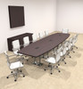 Modern Boat Shaped Steel Leg 14' Feet Conference Table, #OF-CON-CM36