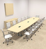 Modern Boat Shaped Steel Leg 16' Feet Conference Table, #OF-CON-CM40