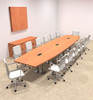 Modern Boat Shaped Steel Leg 16' Feet Conference Table, #OF-CON-CM41