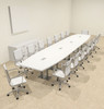 Modern Boat Shaped Steel Leg 18' Feet Conference Table, #OF-CON-CM47