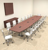 Modern Boat Shaped Steel Leg 18' Feet Conference Table, #OF-CON-CM51