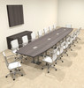 Modern Boat Shaped Steel Leg 18' Feet Conference Table, #OF-CON-CM54