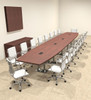 Modern Boat Shaped Steel Leg 20' Feet Conference Table, #OF-CON-CM59