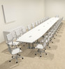 Modern Boat Shaped Steel Leg 30' Feet Conference Table, #OF-CON-CM95