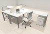 Two Person Modern Divider Office Workstation Desk Set, #OF-CON-FP9