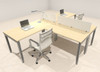 Two Person Modern Divider Office Workstation Desk Set, #OF-CON-SP2