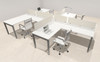 Four Person Modern Divider Office Workstation Desk Set, #OF-CON-SP9