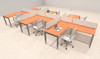 Six Person Modern Divider Office Workstation Desk Set, #OF-CON-SP19