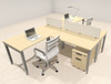 Two Person Modern Divider Office Workstation Desk Set, #OF-CON-SP26