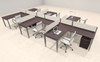 Six Person Modern Divider Office Workstation Desk Set, #OF-CON-SP46