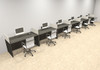 Six Person Modern Divider Office Workstation Desk Set, #OT-SUL-SP69