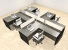 Four Person Modern Divider Office Workstation Desk Set, #OT-SUL-SP76