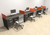 Four Person Modern Divider Office Workstation Desk Set, #OT-SUL-SPO72