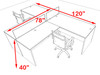 Two Person Modern Divider Office Workstation Desk Set, #OT-SUL-SPO75