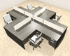 Four Person Modern Divider Office Workstation Desk Set, #OT-SUL-FP59