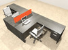 Two Person Modern Divider Office Workstation Desk Set, #OT-SUL-FPO58