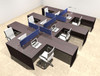 Six Person Modern Accoustic Divider Office Workstation Desk Set, #OT-SUL-FPRB35
