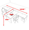 Two Person Modern Accoustic Divider Office Workstation Desk Set, #OT-SUL-FPRB38