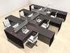 Six Person Modern Accoustic Divider Office Workstation Desk Set, #OT-SUL-FPRG36