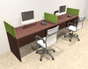 Two Person Modern Accoustic Divider Office Workstation Desk Set, #OT-SUL-SPRA2
