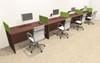 Four Person Modern Accoustic Divider Office Workstation Desk Set, #OT-SUL-SPRA10