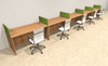 Five Person Modern Accoustic Divider Office Workstation Desk Set, #OT-SUL-SPRA14