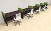 Five Person Modern Accoustic Divider Office Workstation Desk Set, #OT-SUL-SPRA15