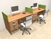 Two Person Modern Accoustic Divider Office Workstation Desk Set, #OT-SUL-SPRA21