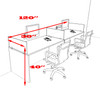 Two Person Modern Accoustic Divider Office Workstation Desk Set, #OT-SUL-SPRA21