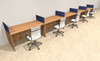 Five Person Modern Accoustic Divider Office Workstation Desk Set, #OT-SUL-SPRB13