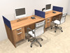 Two Person Modern Accoustic Divider Office Workstation Desk Set, #OT-SUL-SPRB21