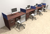 Four Person Modern Accoustic Divider Office Workstation Desk Set, #OT-SUL-SPRB30