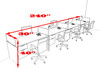 Four Person Modern Accoustic Divider Office Workstation Desk Set, #OT-SUL-SPRB30