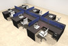 Six Person Modern Accoustic Divider Office Workstation Desk Set, #OT-SUL-SPRB64