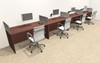 Four Person Modern Accoustic Divider Office Workstation Desk Set, #OT-SUL-SPRG10