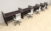 Five Person Modern Accoustic Divider Office Workstation Desk Set, #OT-SUL-SPRG15