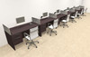 Six Person Modern Accoustic Divider Office Workstation Desk Set, #OT-SUL-SPRG39