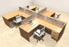 Four Person Modern Accoustic Divider Office Workstation Desk Set, #OT-SUL-SPRG57