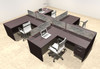 Four Person Modern Accoustic Divider Office Workstation Desk Set, #OT-SUL-SPRG59