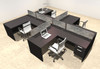 Four Person Modern Accoustic Divider Office Workstation Desk Set, #OT-SUL-SPRG60