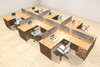 Six Person Modern Accoustic Divider Office Workstation Desk Set, #OT-SUL-SPRG61