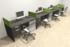 Four Person Modern Accoustic Divider Office Workstation Desk Set, #OT-SUL-SPRA72