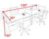 Two Person Modern Accoustic Divider Office Workstation Desk Set, #OT-SUL-SPRB70