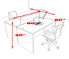 Two Person Modern Accoustic Divider Office Workstation Desk Set, #OT-SUL-FPRB49