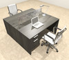 Two Person Modern Accoustic Divider Office Workstation Desk Set, #OT-SUL-FPRG52