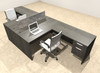 Two Person Modern Accoustic Divider Office Workstation Desk Set, #OT-SUL-FPRG58