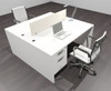Two Person Modern Acryliv Divider Office Workstation Desk Set, #OF-CPN-FP13